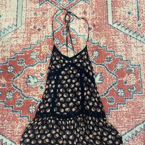 American Eagle dress size XS navy blue with flower print